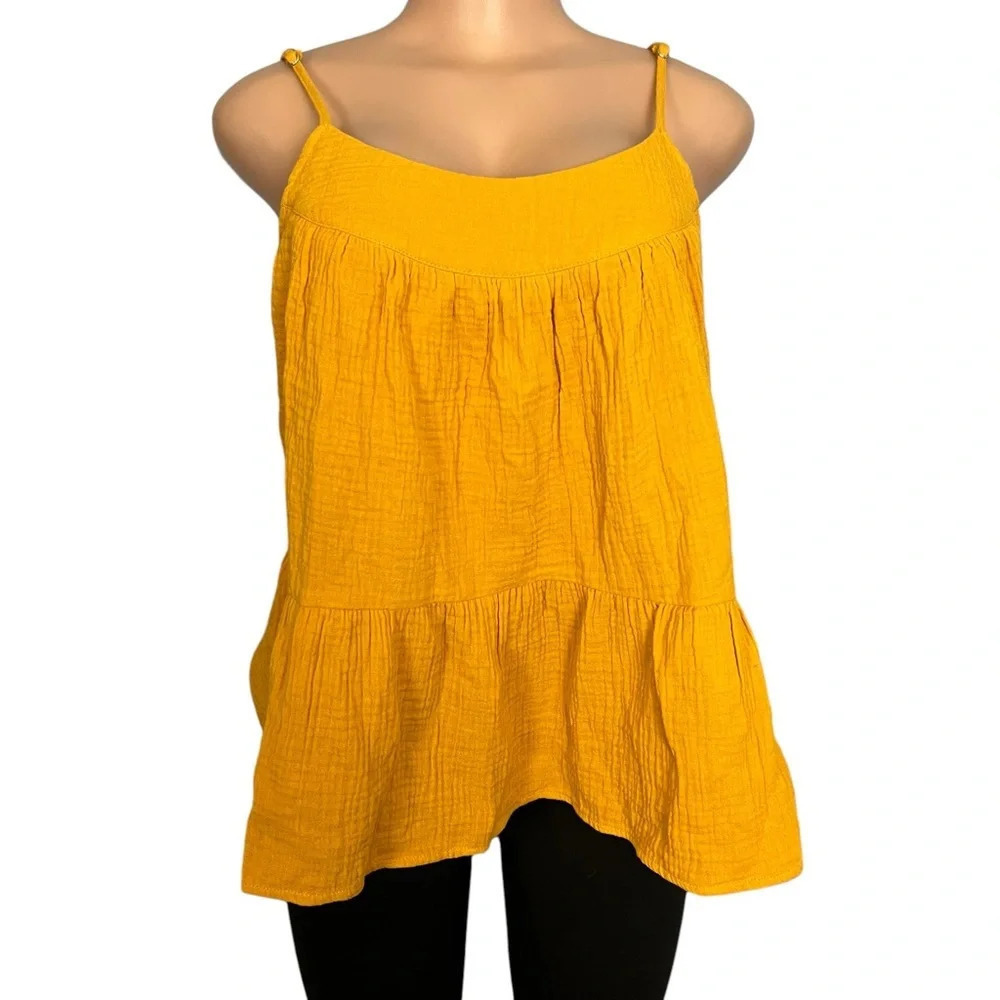 3/$30 ☀️ Banana Republic Mustard Yellow Tiered Camisole